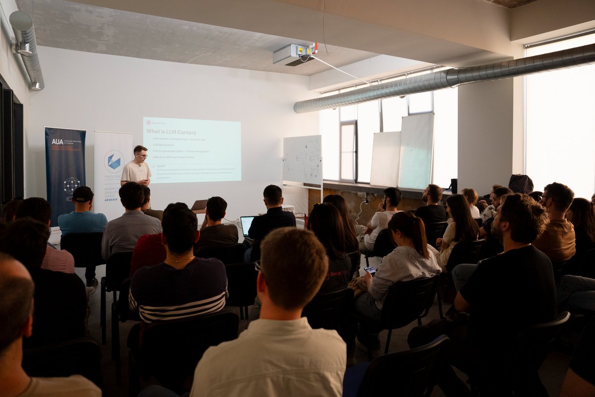 pydata_yerevan's tweet image. ↩️On April 18, #PyDataYVN meetup speaker Yuri Orshulevich conducted his talk on “LLM-Generated Text Detection” by focusing on LLM content, its possible detection approaches, and ready-made solutions. 

The full talk video will be available soon.
