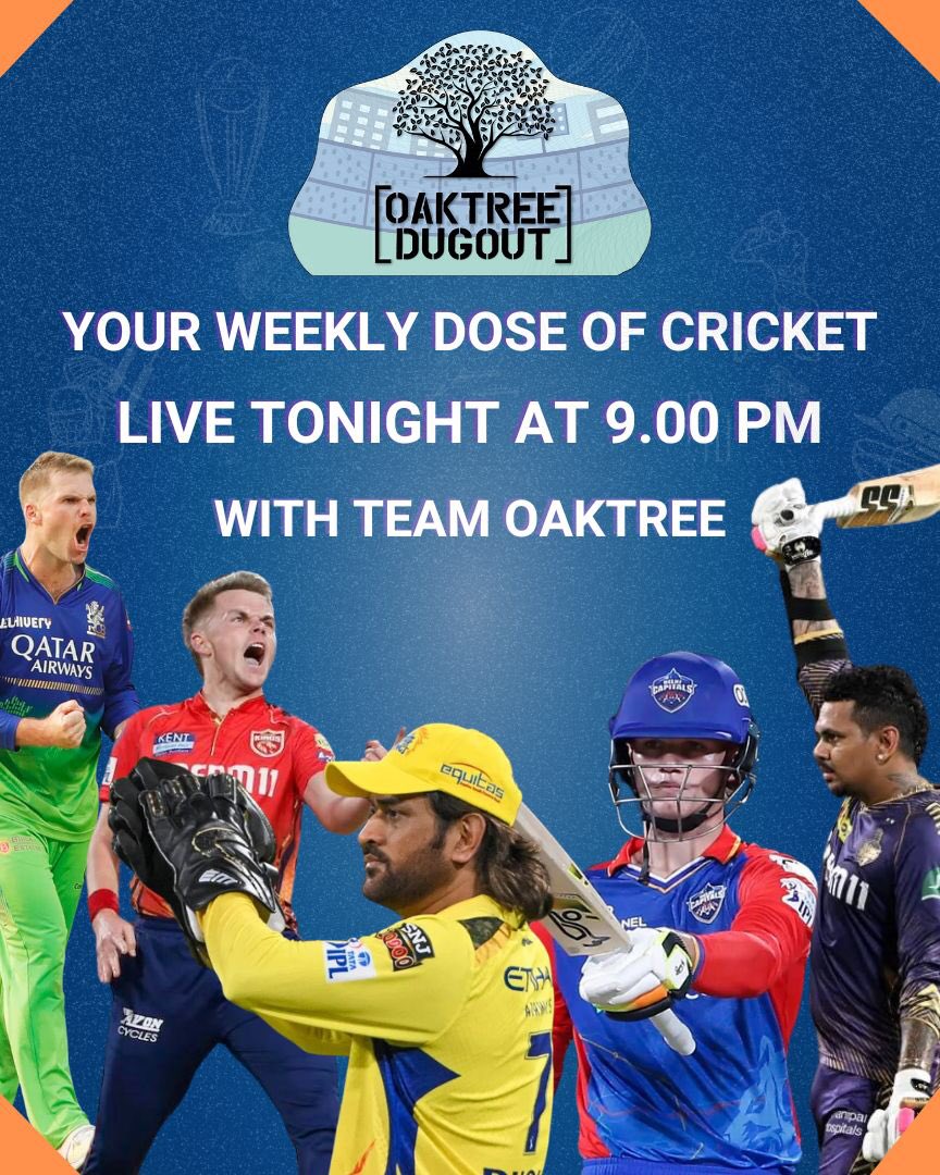 It’s Monday and we’re back! Join us at 9 youtube.com/@oaktreesports… #IPL #RRvMI #cricket #youtubeindia #trending #sports