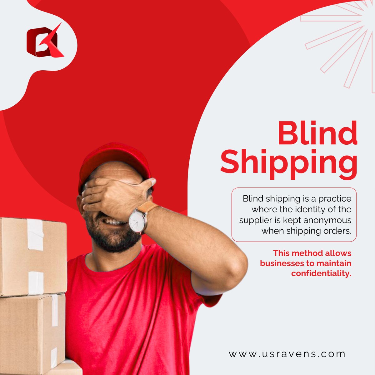 Blind shipping is a practice where the identity of the supplier is kept anonymous when shipping orders. 
 Follow us on  @USRavens1 ✨  

#USRavens #blindshipment #shipments #Blindshipping #logisticsservices #serviceprovider #logisticscompany #UnitedStates #Delaware #shippers