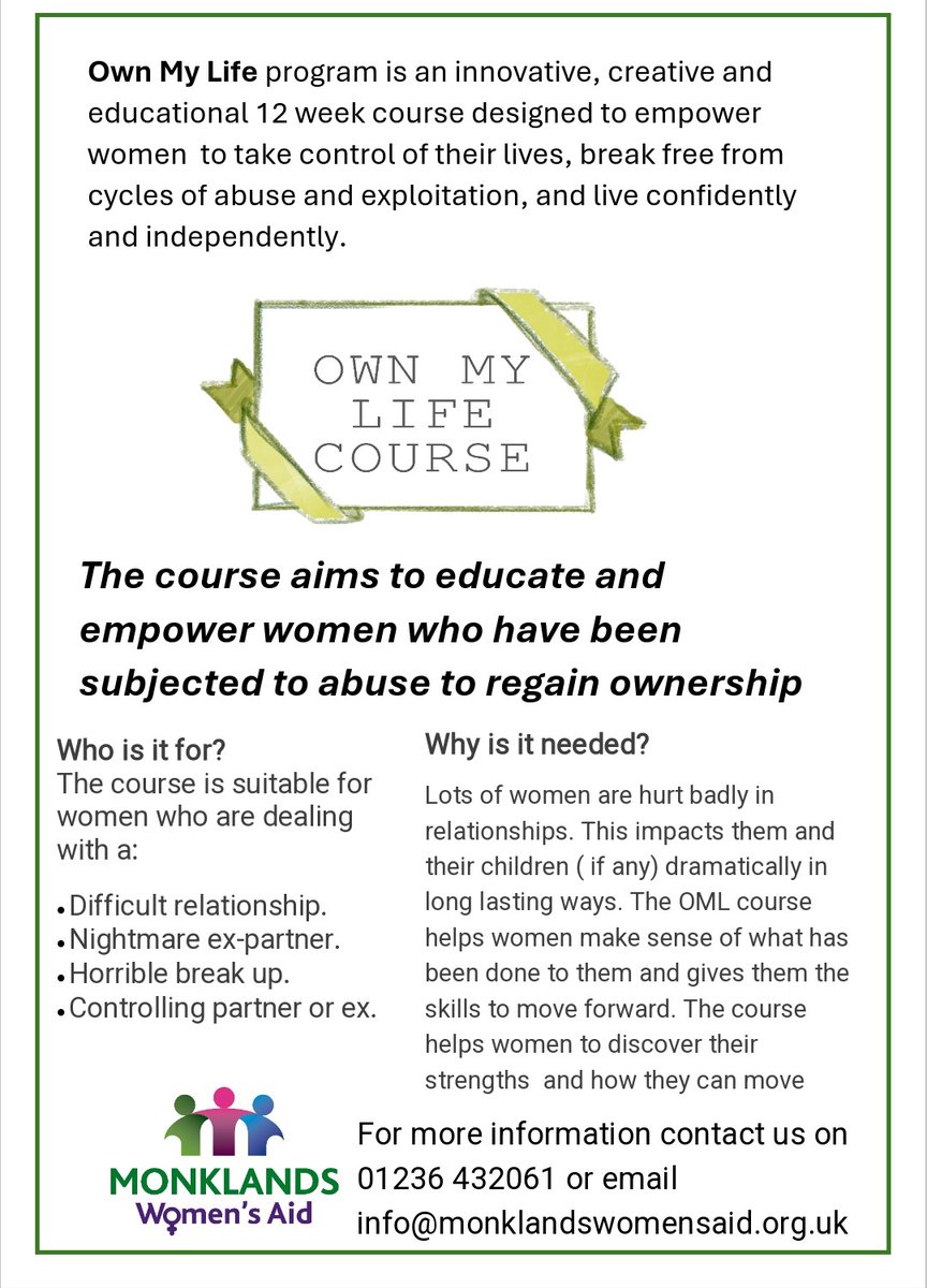 Please share.   Contact us for more information on this fabulous course and to find out about the children and young persons equivalent #Empowerment