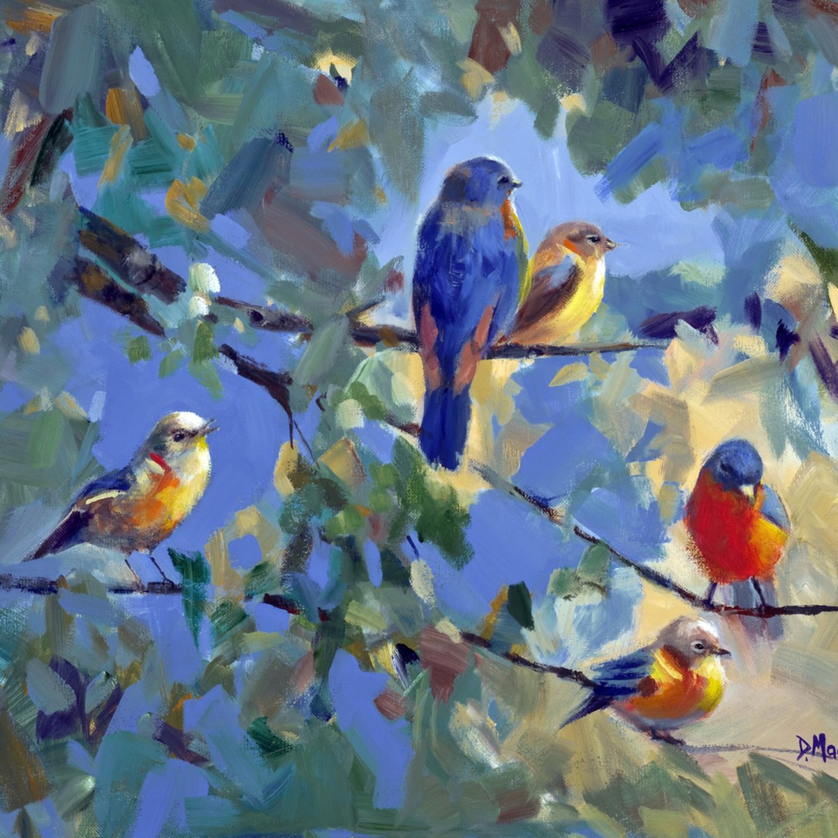 🐦‍⬛ Cinc ocells - Diana Madaras (contemp.)