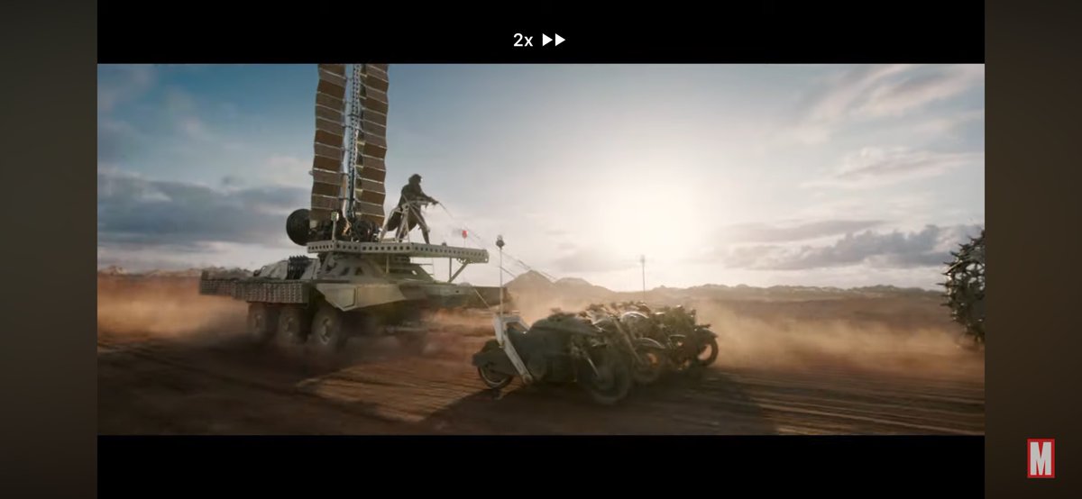 Easter Egg: This remind me for Furiosa: A Mad Max Saga in <a href="/deadpoolmovie/">Deadpool Movie</a>