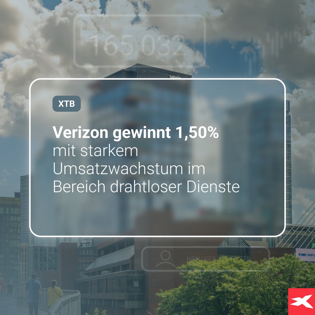 Mehr dazu: hubs.ly/Q02tC34J0

#xtb #trader #verizon #broker #neobroker #marktwissen #marktanalyse #finanzen #fintech #wirtschaft #investment #trading #wertpapiere #aktien #aktienhandel #anleihen

Handeln Sie verantwortungsvoll.
Jedweder Handel birgt auch Risiken.