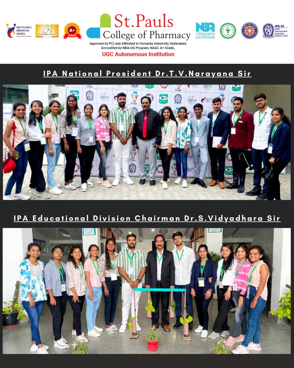 A Hearty #Congratulations to Almala Aiman #PharmD second year for receiving #FirstPrize 🏆 in #PosterPresentation & Aastha Thakur Pharm D Second year for receiving the #SecondPrize 🏆 in #SingingCompetition organised as a part of #CulturalActivities at the #Event.

#IPASF #IPA