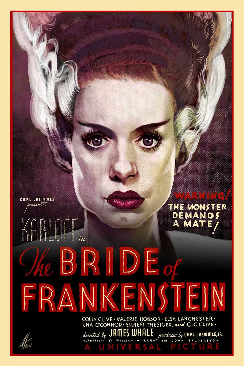 Morning! The Bride of Frankenstein released on this day in 1935!! Here my version of the iconic Bride portrayed by the beautiful Elsa Lanchester #art #illusrtation #brideoffrankenstein #elsalanchester

joelherreraart.etsy.com