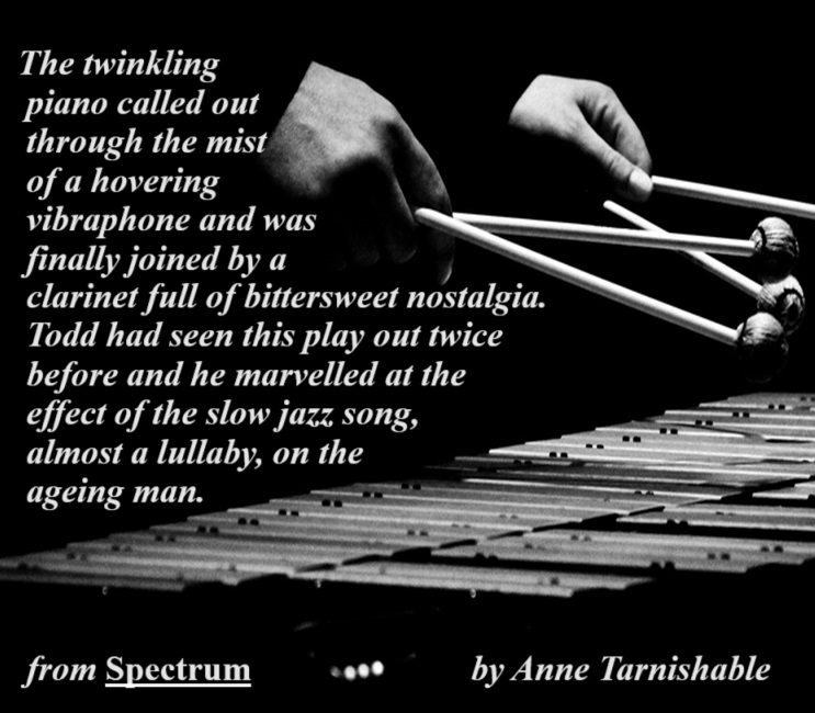 #spectrumnovel #annetarnishable #bookexcerpt #bookquote #newauthor #newbook #contemporaryfiction #recentreads #jazz #slowdance #tilldeathdouspart #commitment #intimacy #love #clarinet #vibraphone #moonglow #fiction #literature #modernfiction #readingrecommendation #novel #books