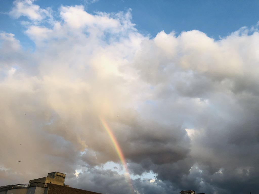 Rainbow without a rain .