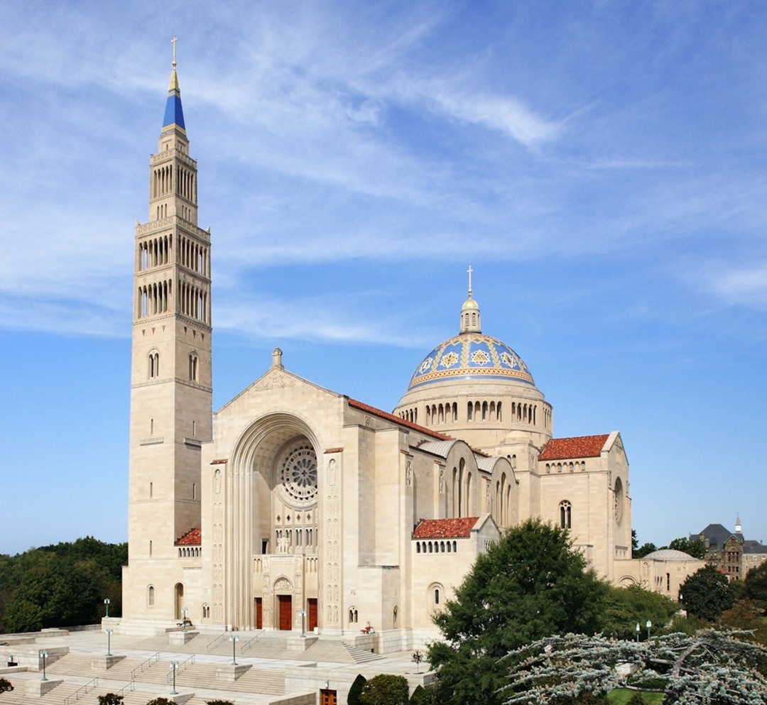 11.5 million bricks were laid to build America’s Catholic Church. To achieve an original design that was “sunk in tradition yet distinctively American,” architects chose a Romanesque-Byzantine style for the National Shrine. #Catholic