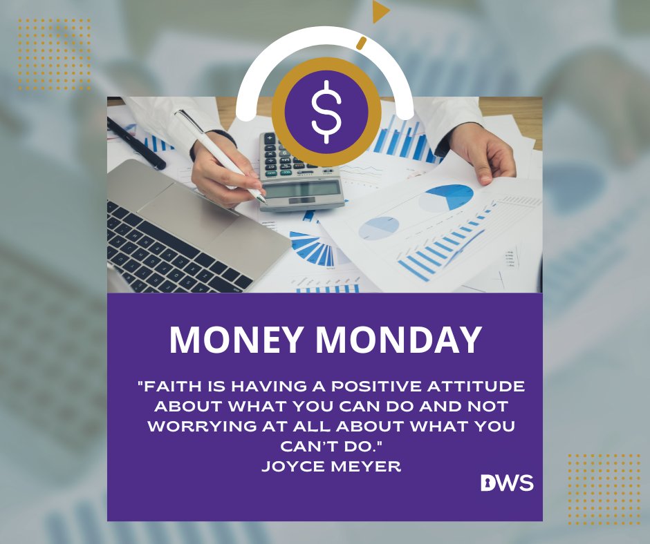 Check out our Money Monday quote from Joyce Meyer.

#MoneyMonday #JoyceMeyer #wealthmanagement