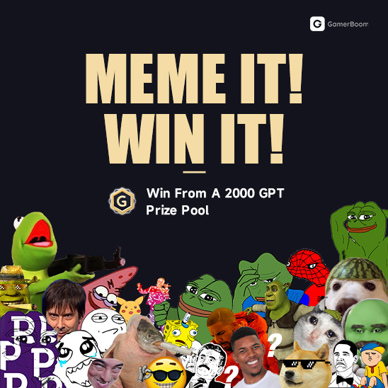 🚀🎮💰 Get ready to flex your meme skills! 🤣 Join the Gamerboom Meme Contest and score big with your funniest crypto memes! 💸 Top 5 memes will snatch a share of the 2000 GPT prize pool! 😎 Follow these steps to play: 1⃣ Reply with your dankest crypto meme below! 2⃣ Tag 3…
