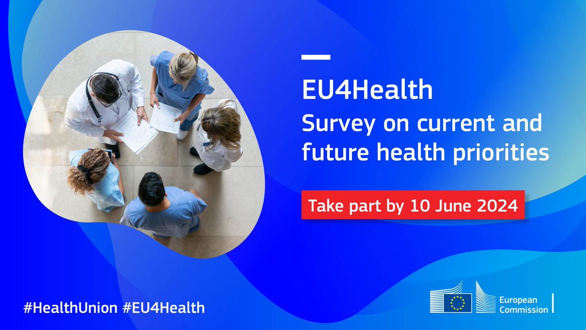 📢We want to hear from you! Do you work in public health? Help shape the direction of the #EU4Health funding programme for 2025! Submit your feedback by 10th June 2024. More information here🔗 europa.eu/!vDRyGm #EUHaveYourSay #HealthUnion