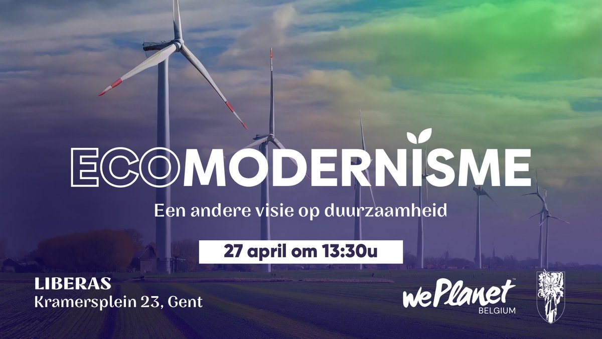 Reminder: volgende zaterdag organiseert <a href="/lvsvgent/">LVSV-Gent</a>  samen met WePlanet een (gratis) studiedag over ecomodernisme. Met o.a. <a href="/Pieter_vdperre/">pieter vandeperre</a>, <a href="/JDSchoolmeester/">Jan Deschoolmeester</a> en <a href="/Gingerneer2/">Gingerneer 🇺🇦🇬🇪🇹🇼🇪🇺</a>. Leer het ecomodernisme kennen voorbij de cliché's. Meer info: bit.ly/3IUPR3y