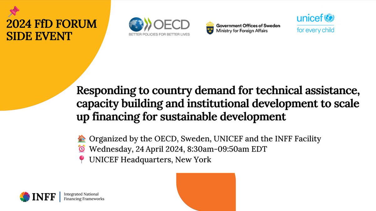 Countries are working to align their finance systems with SDGs. How can we all respond to the growing demand to scale up sustainable development financing #ForEveryChild? Register to our @INFFfacility partners side event at #FfDForum to find out: uni.cf/4cTZhu5