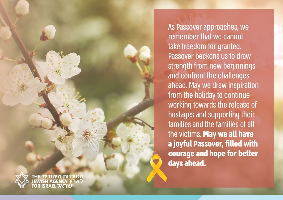 This year, we mark Passover with mixed feelings: gratitude for the privilege of sitting together as a family and deep grief for all the families who are unable to do so. We wish you and your loved ones a happy and hopeful Passover.