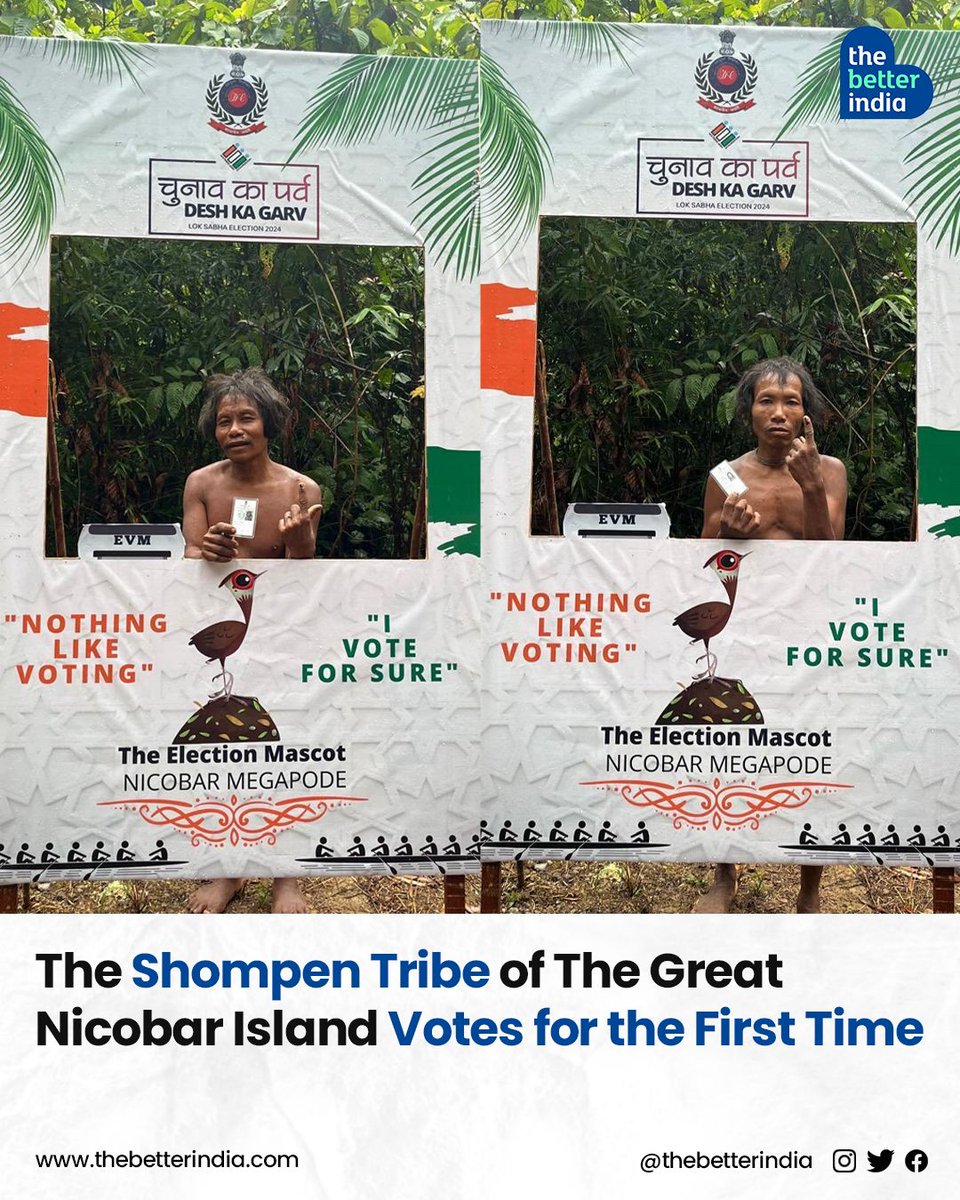 In a landmark moment for democracy, members of the Shompen tribe — who reside deep within the Great Nicobar Island’s jungles — participated in the voting process for the first time ever!

#IndiaElections2024 #FirstTimeVoters #GreatNicobar #ShompenTribe #AndamanAndNicobar