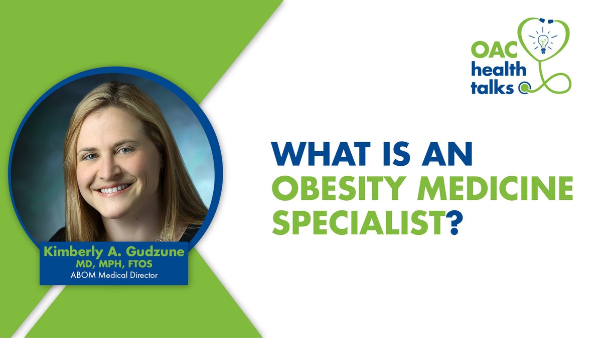 Upcoming OAC Health Talk this Thursday @ 7 PM EST! Learn about Obesity Medicine Specialists with Dr. Kimberly Gudzune live on YouTube. 🔗 Subscribe for reminders: obesityaction.org/healthtalks/ #OACHealthTalks #HealthEducation