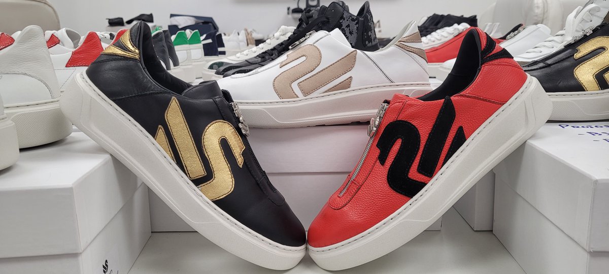 ShloopInc's tweet photo. Exciting News from the Fashion Front. We're crafting a new #BLKSWN Sustainable Luxury collection! Combining bold, classy Italian leather with US craftsmanship. Here's a sneak peek with our merchandise manager Ann, as we bring sneaker luxury &amp; sustainability together. #MadeinUSA https://t.co/zz4NK49WQq