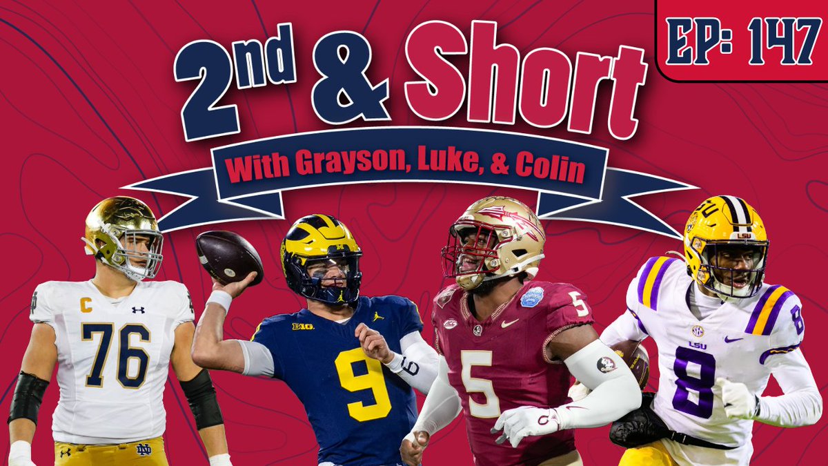 2ndshortpod's tweet photo. Ep 147 Is Now Available 

Colin's Mock Draft, NFL Draft Preview, &amp; 8 WR In Round 1??

NFL Draft Night Special Live on 2nd &amp; Short YT @8pm ET Thursday.

https://t.co/Cmjyc9MPDM https://t.co/58qFUTYXxP