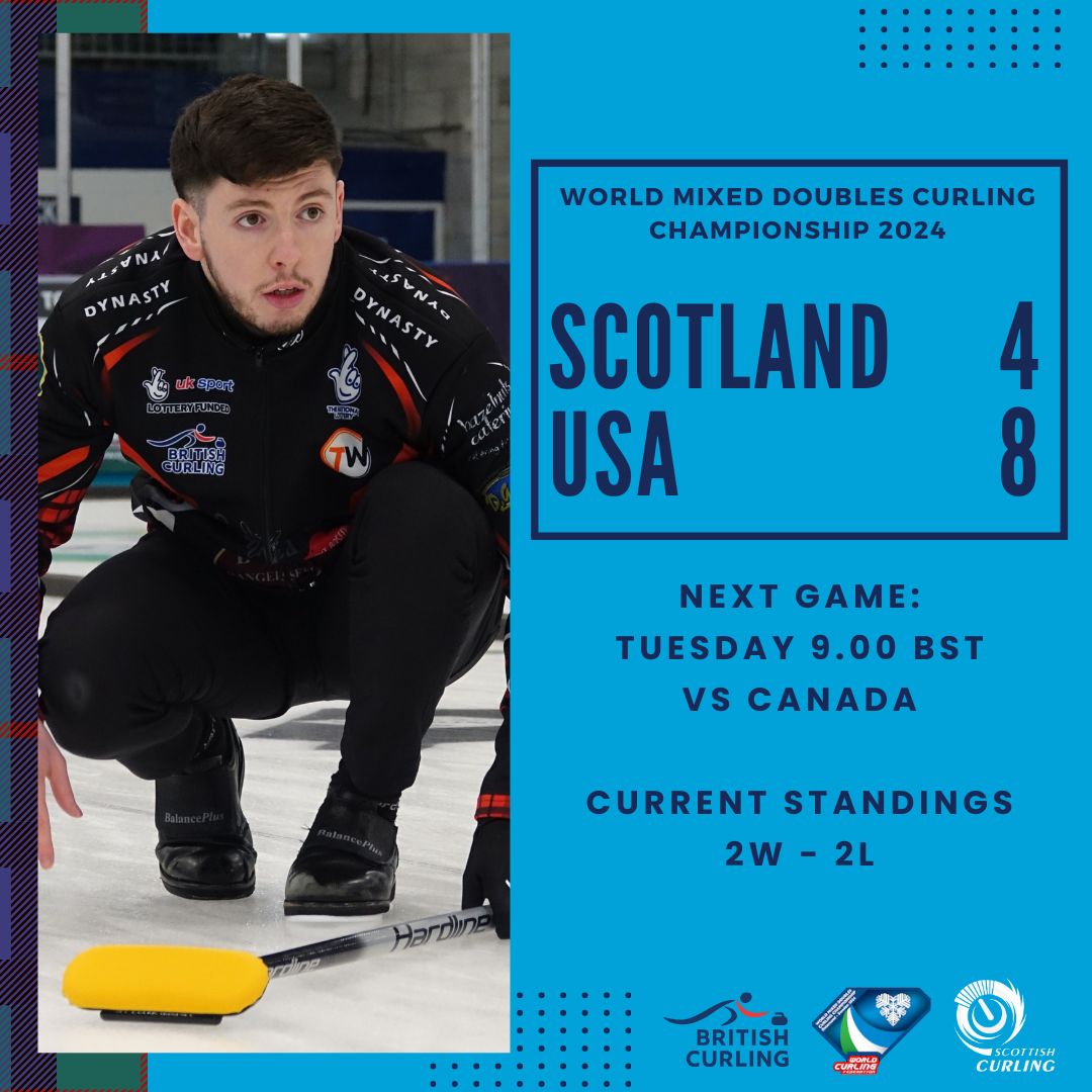 United States were running away with the first half, up by eight points at the break, and a valiant second half charge from Scotland wasn't enough to stop them from taking the win. 🤝 Next up, Canada. 🇨🇦 Please visit @BritishCurling for more info.