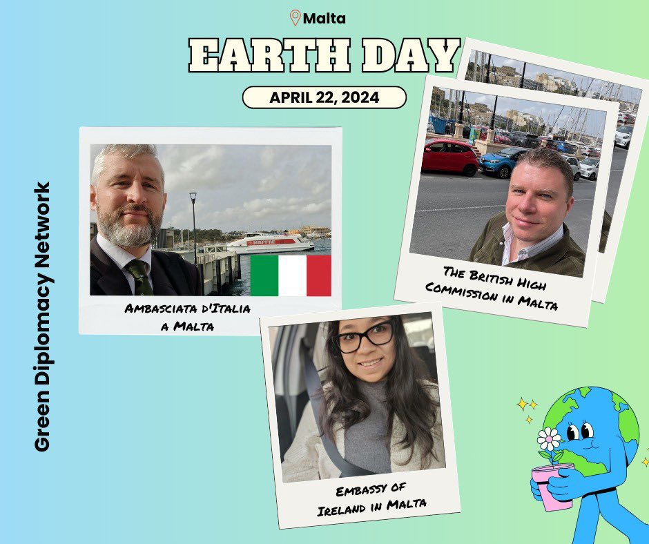 Happy #EarthDay2024 ! 🌍 Members of the #GreenDiplomacyNetwork have opted for greener modes of transport today, arriving at their place of work by foot, bicycle, public transportation or carpooling. We encourage everyone to incorporate greener practices in their daily lives!