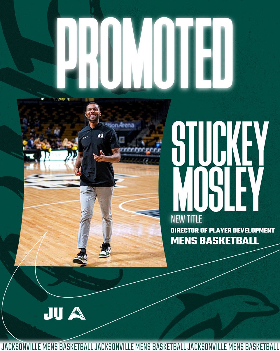 ᴍᴏᴠɪɴ' 🆙 Congrats to Stuckey Mosley on his new title of Director of Player Development 🫡 #JUPhinsUp x #TRUE