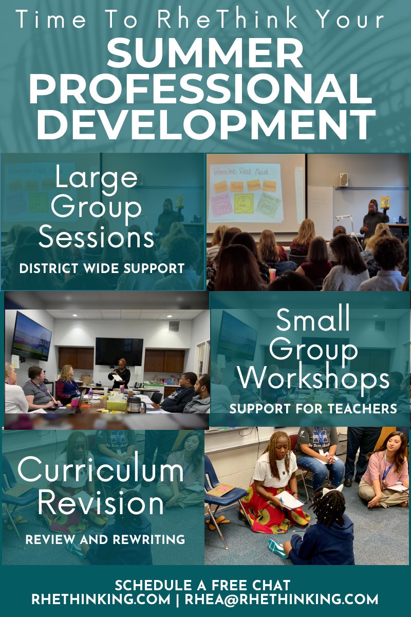 Rhea Royster (@rhethinking) on Twitter photo Summer is a great time to reset and plan for a great launch to the upcoming school year!
Contact us to design your district’s summer literacy PD and year long literacy education needs!
✨ RheThinking.com
✨ Rhea<a href="/RheThinking/">Rhea Royster</a>.com
✨ @RheThinking Summer is a great time to reset and plan for a great launch to the upcoming school year!
Contact us to design your district’s summer literacy PD and year long literacy education needs!
✨ RheThinking.com
✨ Rhea<a href="/RheThinking/">Rhea Royster</a>.com
✨ @RheThinking