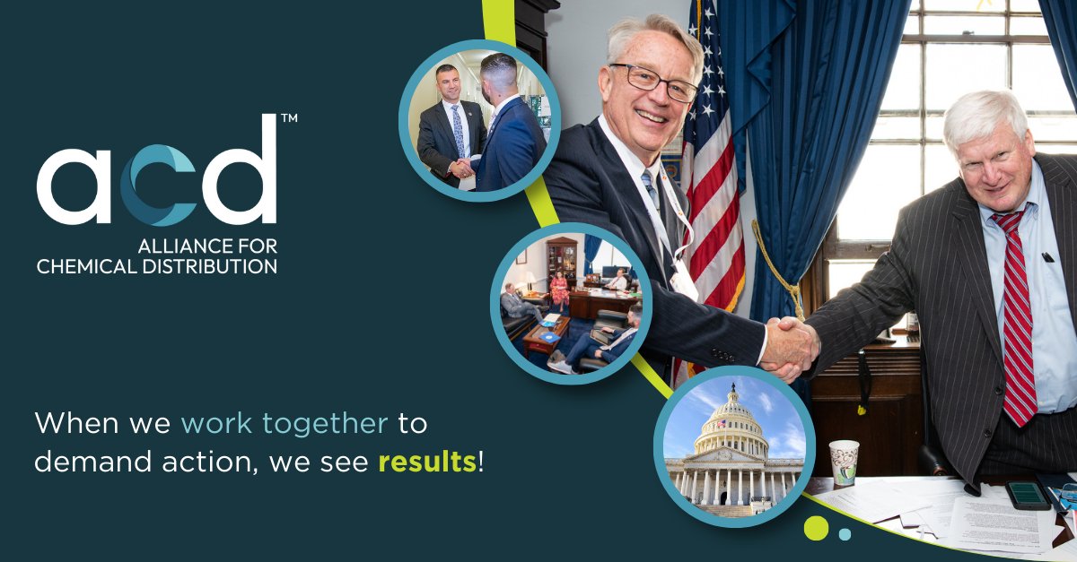 When we work together to demand action, we see results! Don’t miss your opportunity to meet with Members of #Congress and make your voice heard.

Join us May 15-16 for our Washington Fly-In: bit.ly/42UL7UL 

#ACDadvocacy #ChemicalDistribution #advocacy