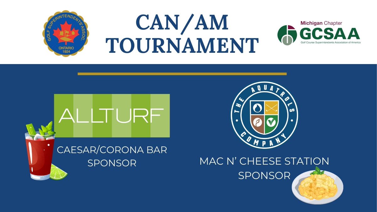 Join us at Essex G&CC for the 2024 CAN/AM Tournament! With a Ryder cup format, this event is all about golf, friendly competition, food, & camaraderie! We hope to see you there. Thank you sponsors! @Allturf_Ltd @Aquatrols @MiGCSA Register today: buff.ly/43LeGso