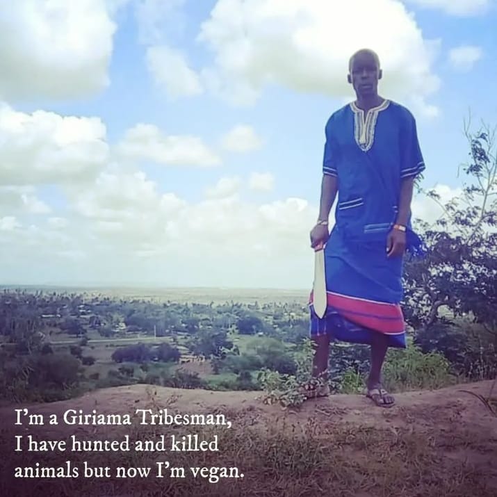 From hunter to herbivore: Inspired by Animal Rights, environmental concerns and compassion, as a Giriama tribesman, I'm overjoyed to have embraced a vegan lifestyle, proving that cultural traditions can evolve for a sustainable future. #VeganJourney #CultureShift