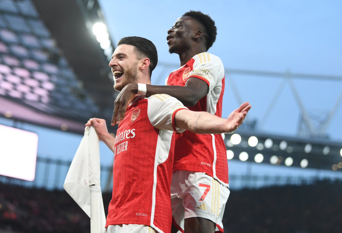 Arteta on Rice and Saka on suffering from burnout: “When I saw them this morning they looked good because I had to stop them. “Winning gives a big boost of energy, we have a London derby to look to and everyone is ready for it.”