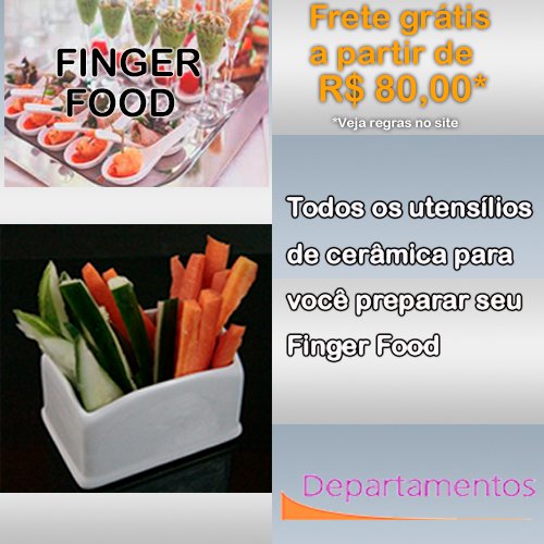 Faça seu finger food, com peças de porcelana. #fingerfood