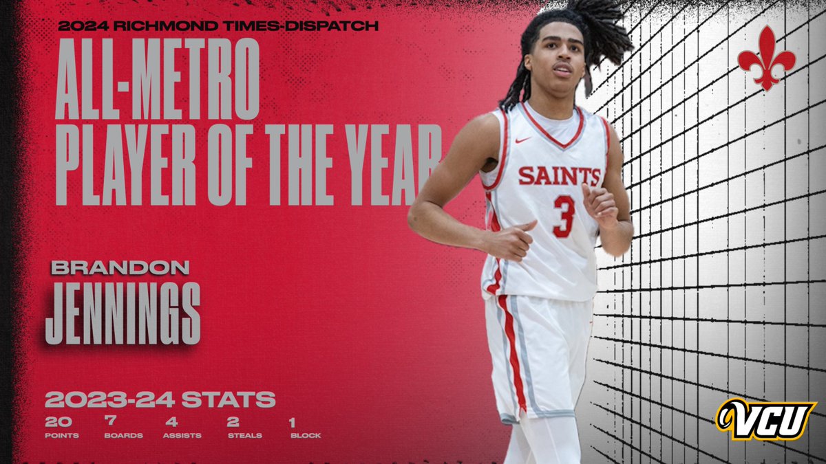 Basketball
Congratulations to All-Metro player of the year Brandon Jennings '24! He's the second Saint to earn the honor joining Nick Sherod '16.
#StCVAHoops
