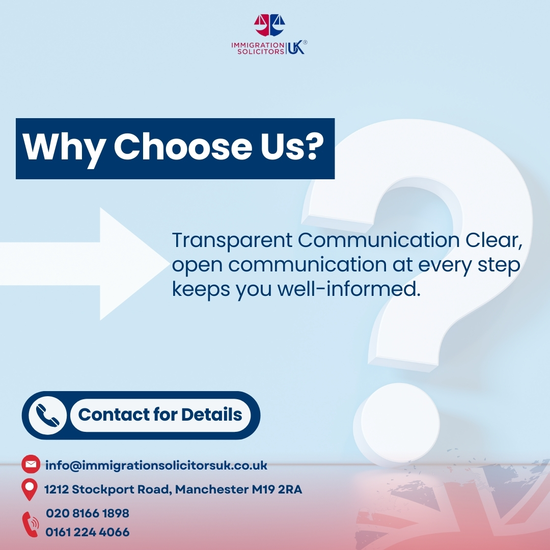 Looking for trusted immigration support in the UK? 
Choose Immigration Solicitors UK!

Why us? We bring expertise, personalized services, and a proven track record to every case. 

0161 224 4066
020 8166 1898

#ImmigrationSolicitorsUK #UKImmigration #LegalSupport #ChooseWisely