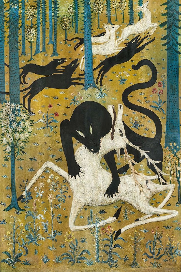 'Leopard and Deer' by Robert Winthrop Chanler, 1912

#painting #RobertWinthtropChanler