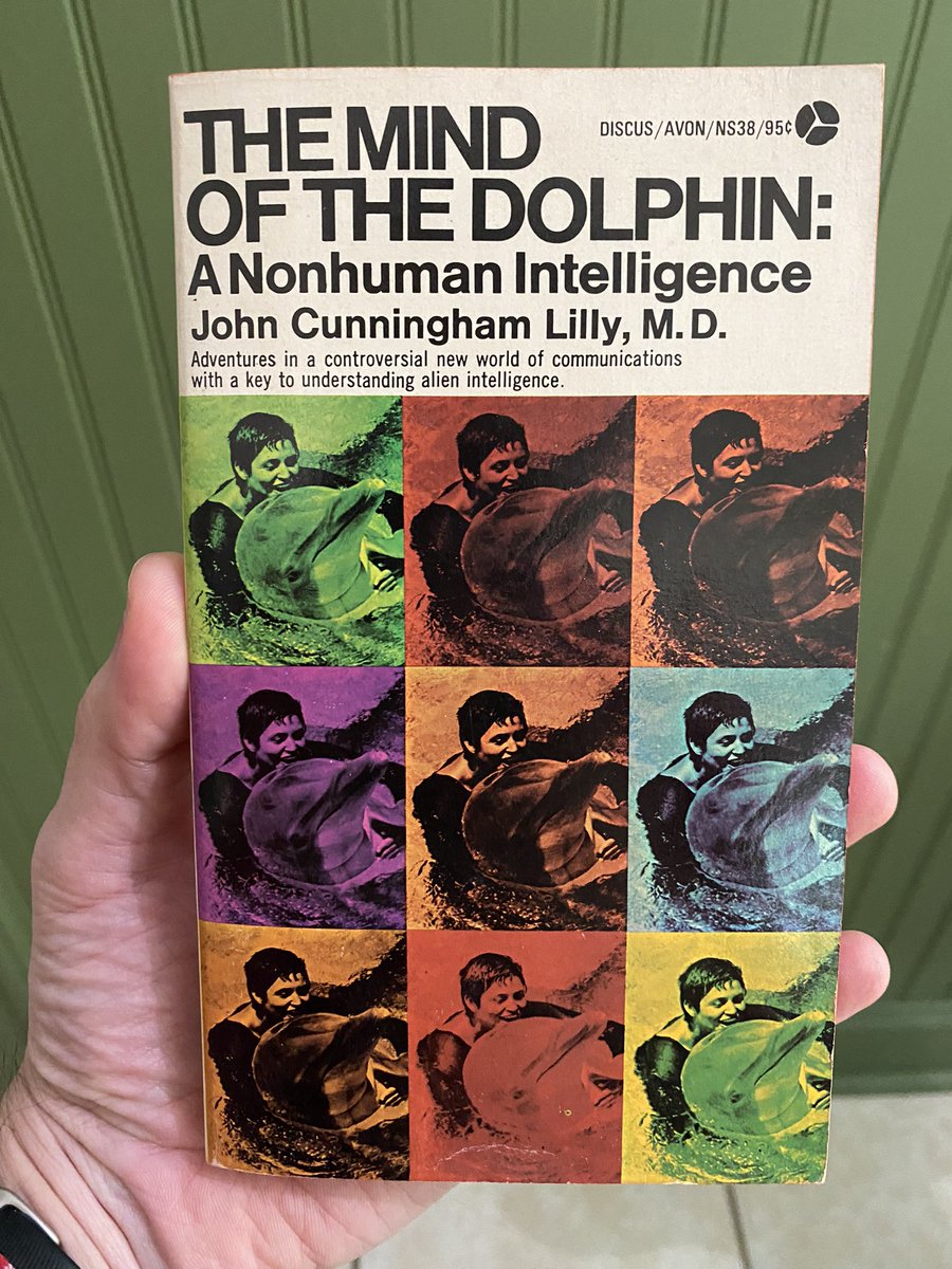 Found this gem at a vintage store in St Augustine this weekend: The Mind of the Dolphin: A Nonhuman Intelligence by John Cunningham Lilly. Amazing how something published in 1967 is still so relevant today in terms of both #animalrights and #AIethics.
