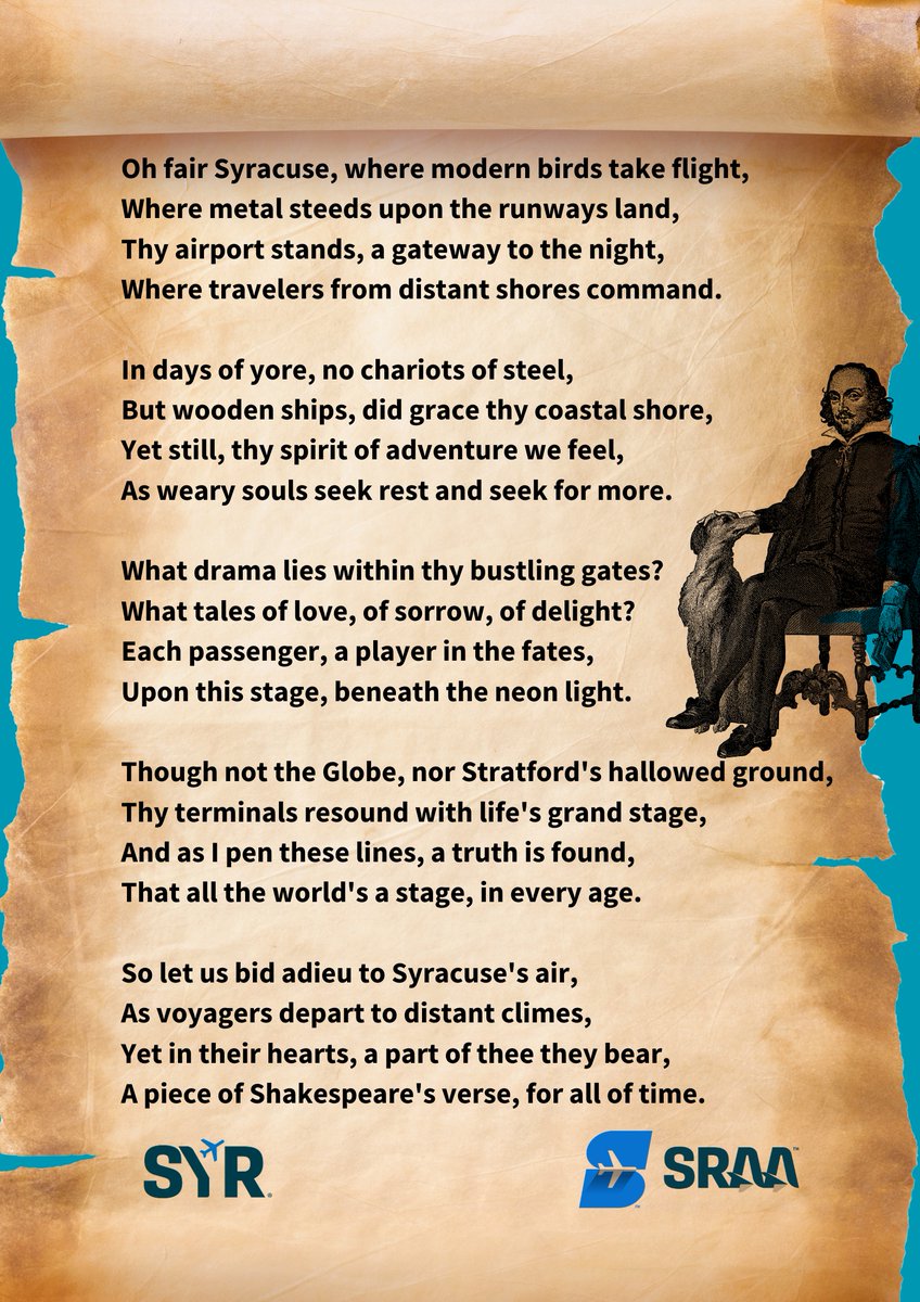 Just a little airport fun on #NationalShakespeareDay - enjoy! ✍️✈️ #Shakespeare #ShakespeareDay