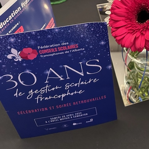 FNCSF's tweet photo. 1/2 La FNCSF était présente le 20 avril à Edmonton pour souligner et célébrer, sous le signe de l'émotion et de la fierté, le 30e anniversaire de la gestion scolaire francophone en Alberta avec les bâtisseurs de ce système!
#ÉduFR #ABfr https://t.co/mwwvudavNM
