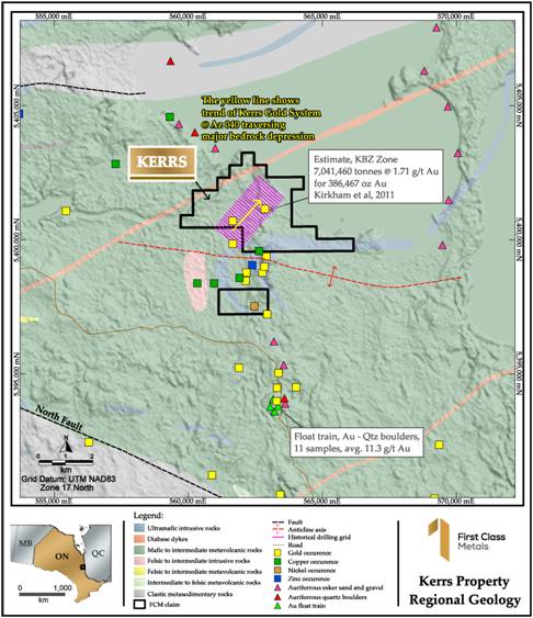 First Class Metals is earning into the Kerrs #Gold Project for US$0.57/oz based on the historic resource estimate, the gold price is currently at US$2,358.10/oz #mining #explroation #FCM #Abitibi #Ontario #Cananda $FCM @FirstClassMetal