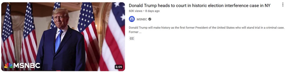President Trump is trial today for allegedly paying money to someone so they wouldn't speak to the media.

Lately, the Left and their JournoLawfare™️ media talking heads have tried to reframe the case as 2016 "election interference."

But in order to successfully cast it that