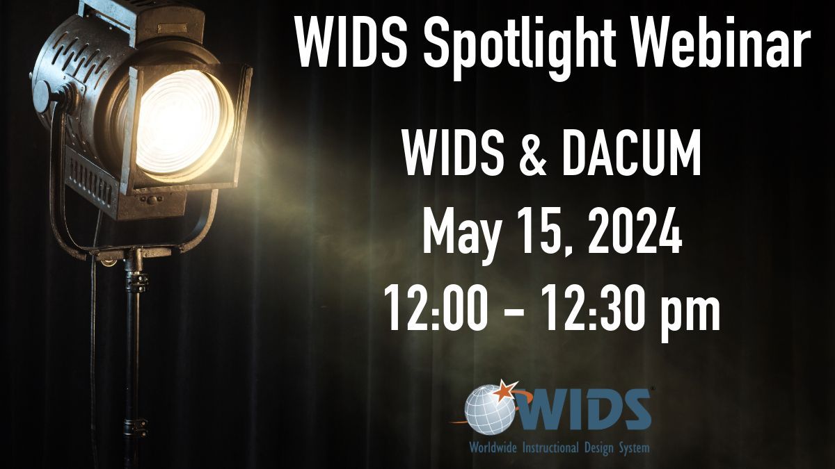 Join us on May 15th at 12:00 pm CST for a 30-minute webinar where we will shine a light on the full potential of your curriculum with WIDS as we showcase how it seamlessly supports your DACUM needs. Registration is required: buff.ly/3vSMGGJ