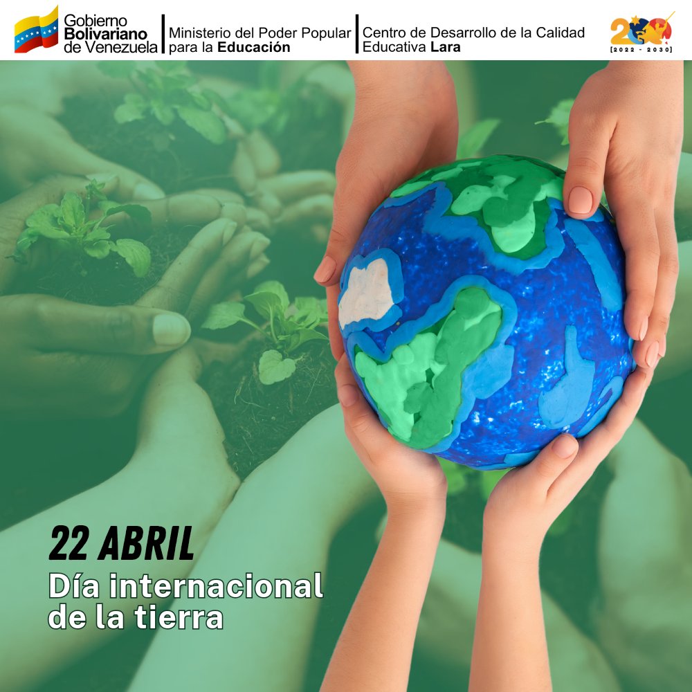 #22Abril #DiadeLaTierra
Hoy recordemos que cada pequeña acción cuenta en la protección de nuestro hermoso planeta, proveedor de recursos vitales.

¡Juntos podemos marcar la diferencia en este, nuestro hogar!

<a href="/NicolasMaduro/">Nicolás Maduro</a>
@MPPEDUCACION
<a href="/_LaAvanzadora/">Yelitze Santaella</a>
#BloqueaElBloqueo