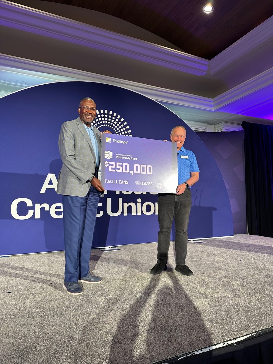 Thank you to @TruStage for their generous contribution of $250,000 to help us fight against the #BigBoxBailout and continue to spread the word that #InterchangeWorks for #CreditUnions, consumers and small businesses.
