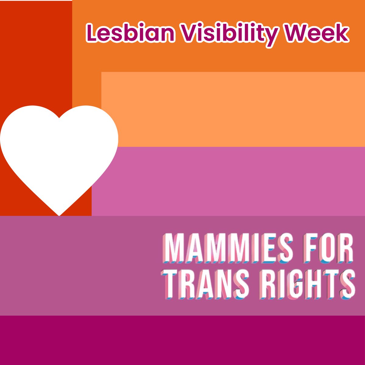 This is #LesbianVisibilityWeek and we are so grateful for all lesbians who have helped advance rights for woman and #LGBTQIA+ people.