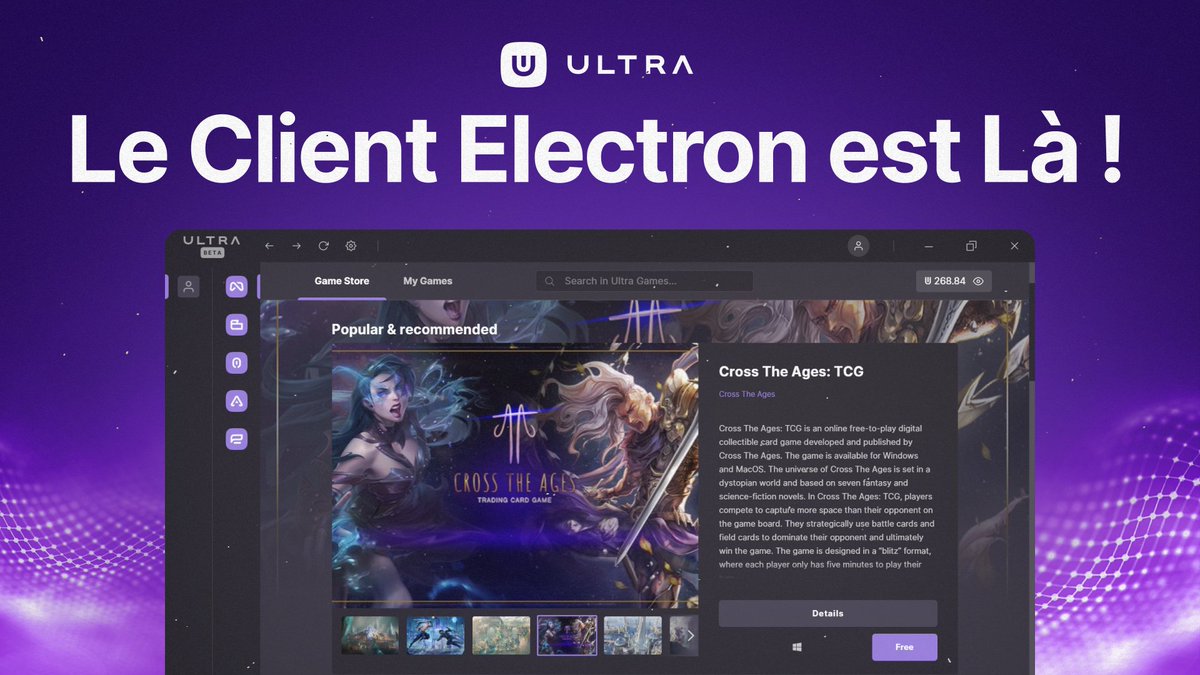 Nous sommes ravis d'annoncer qu'Ultra utilise à présent Electron ! ⚡

Notre client offre désormais une expérience entièrement basée sur des applications, éliminant ainsi les onglets, permettant aux liens des applications de s'ouvrir directement depuis votre navigateur, et bien