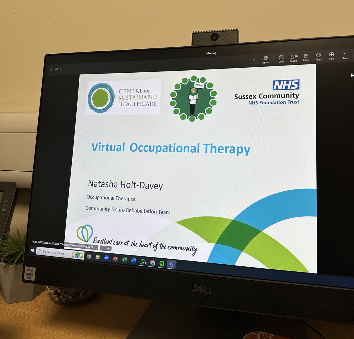 Excellent talk as part of #GreenerAHP week. Neuro-rehab OT working full-time virtually (zero F2F) <a href="/WeAHPs/">WeAHPs 💙</a>