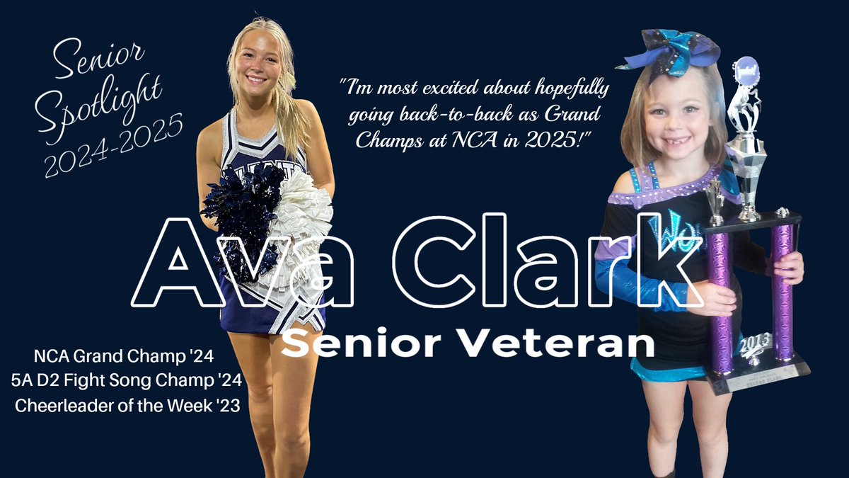 Meet Senior Veteran, Ava! 
 We can’t wait to watch you shine your senior year!