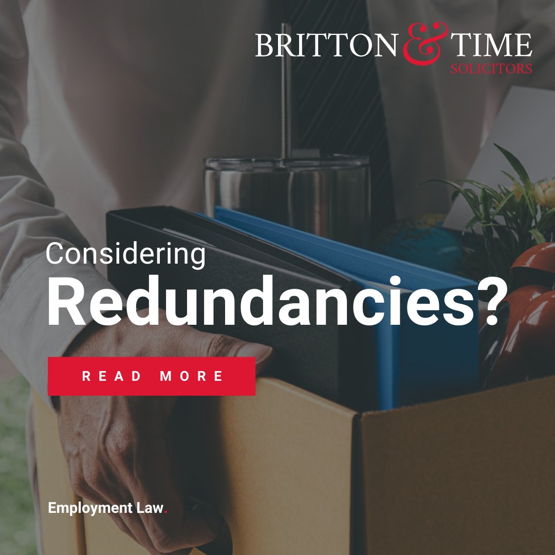 There are 5 key stages you must take before making redundancies to ensure that they are completely legal; To find out what these are either get in touch or visit our website 🔻 loom.ly/g-yHtiM #employment | #redundancy | #employmentsolicitor | #brittontime