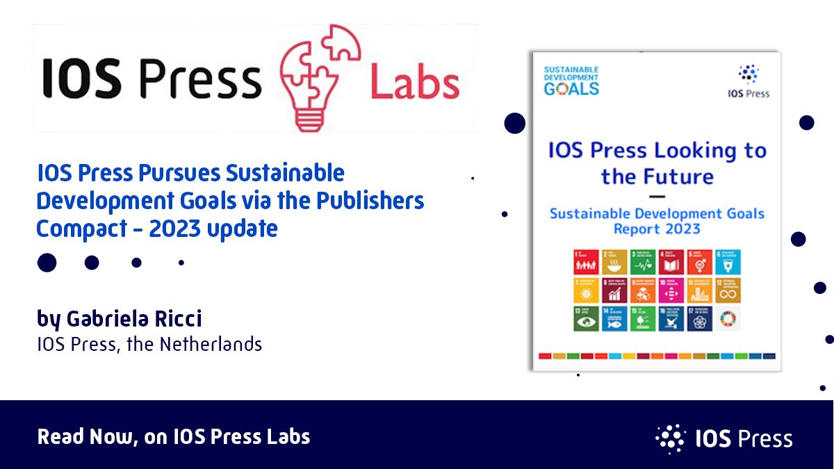 ✨Curious about sustainability in publishing? 🌍Amsterdam's IOS Press is leading the way by signing the SDG Publishers Compact in 2020! Learn how they're shaping a greener future one publication at a time, in our newest LABS article: labs.iospress.com/news-blog/ios-… #SustainablePublishing