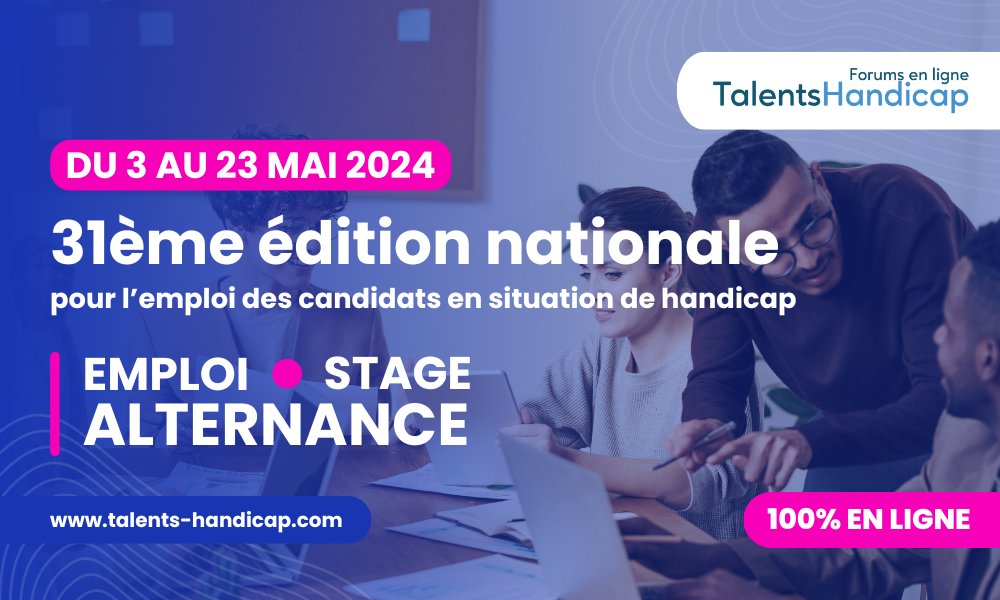 Le prochain forum Talents Handicap commence le 3 mai 🎯 Découvrez les employeurs participants et le programme des animations ↘️ emploihandicap.fr/31eme-edition-…