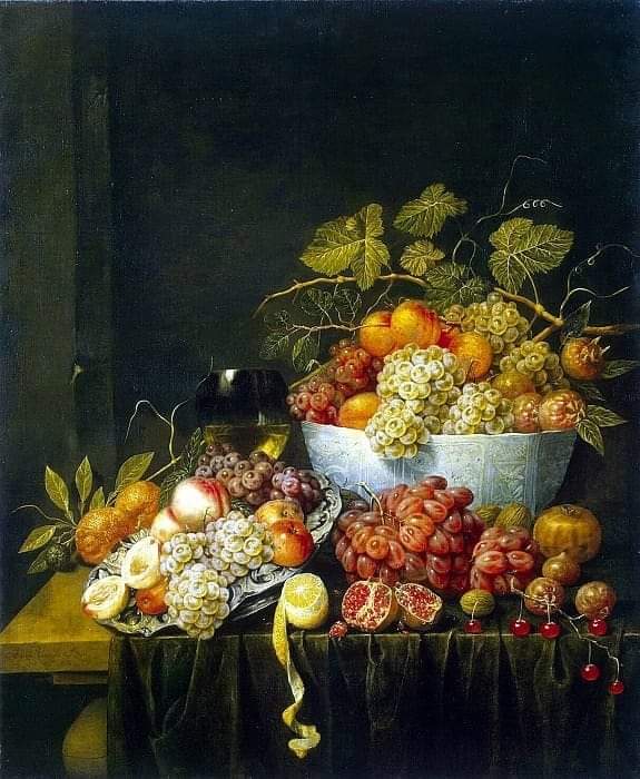 'Still Life with Grapes', Adrian Van Utrecht
 1640, Baroque
 State Hermitage Museum, St. Petersburg